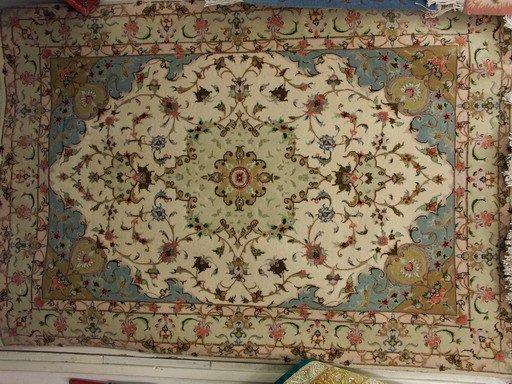 Tapis Tabriz Laine-Soie